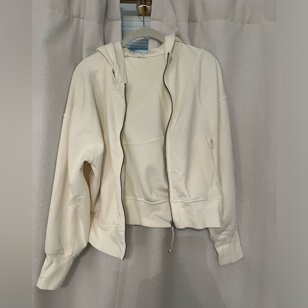 Lululemon Softstream zip up hoodie - cream